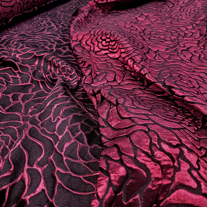 Lotex Tecidos - Jacquard Metálico Rose Marsalla/Preto | 1834