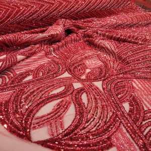 Tule Bordado Pedrarias Vermelho Valentino | 2995