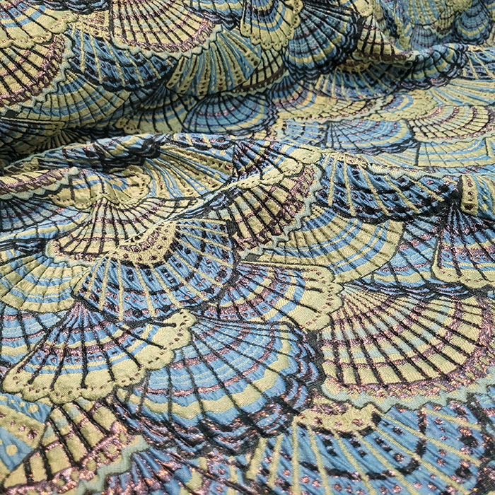Lotex Tecidos - Jacquard Italiano Guacamole/Marinho| 5011