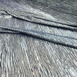 Lurex Plissado Italiano Prata/Preto | 6600