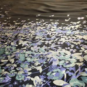 Jacquard Barrado Borboletas - Painel 160cm (Mínimo para compra 160cm) Preto/Lavanda | 2024
