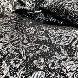 Jacquard Metálico Preto/Prata | 0710