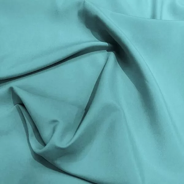 crepe de chine seda turquesa