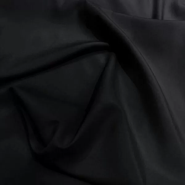 crepe de chine seda preto