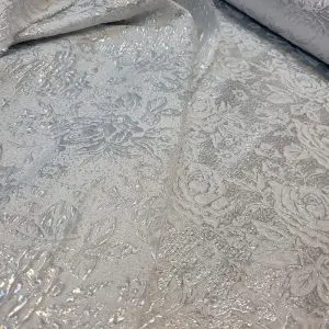 Jacquard Metálico Branco/Prata | 0710